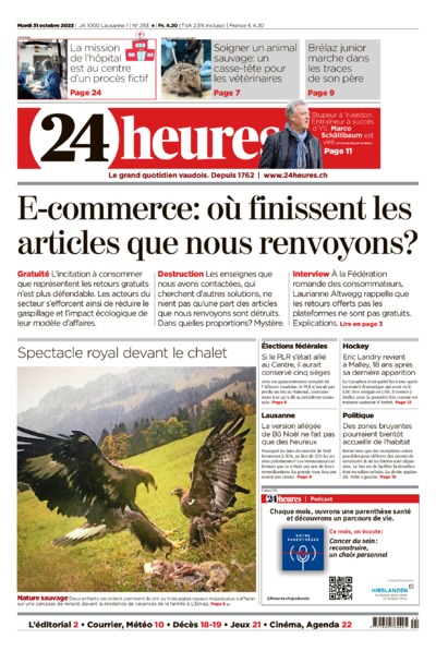 Dernière édition du journal 24 heures