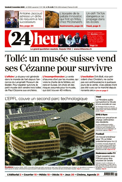Dernière édition du journal 24 heures