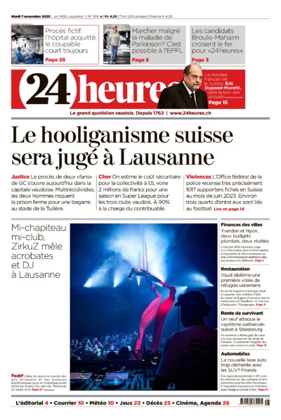 Dernière édition du journal 24 heures