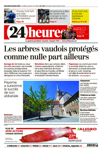 Dernière édition du journal 24 heures