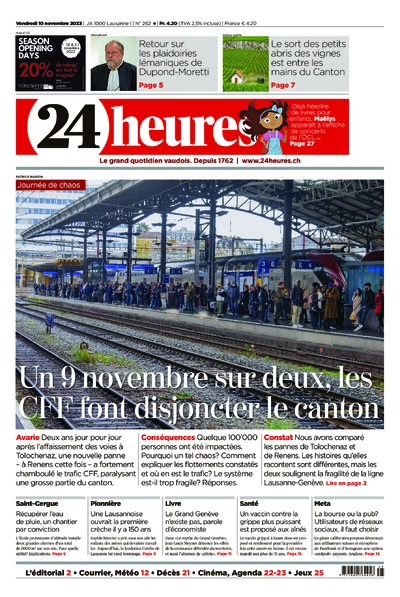 Dernière édition du journal 24 heures