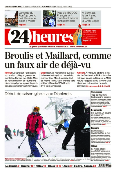 Dernière édition du journal 24 heures