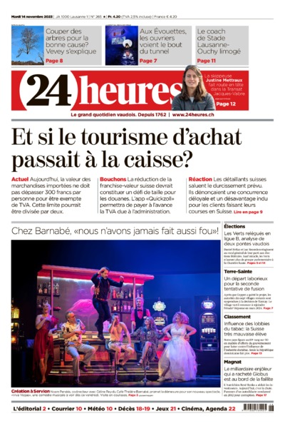Dernière édition du journal 24 heures