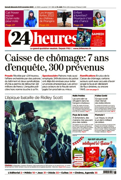 Dernière édition du journal 24 heures