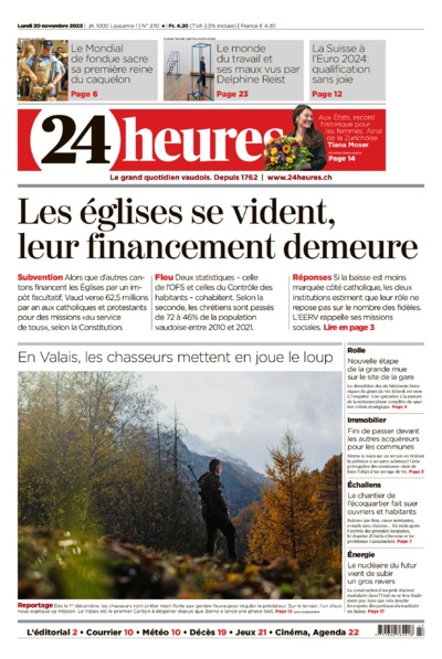 Dernière édition du journal 24 heures