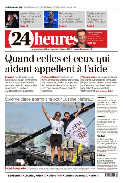 Dernière édition du journal 24 heures