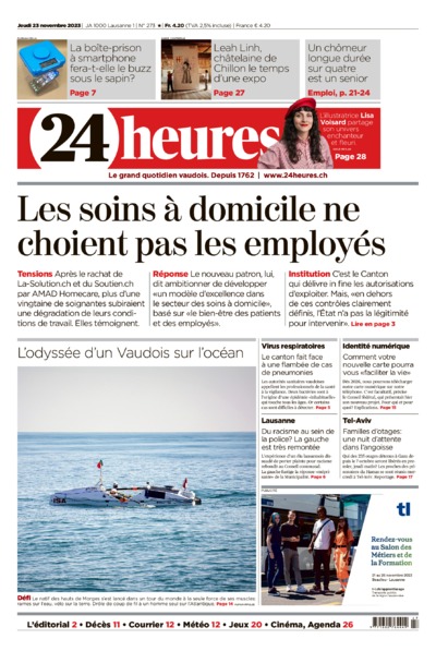 Dernière édition du journal 24 heures