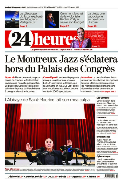 Dernière édition du journal 24 heures