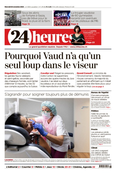 Dernière édition du journal 24 heures