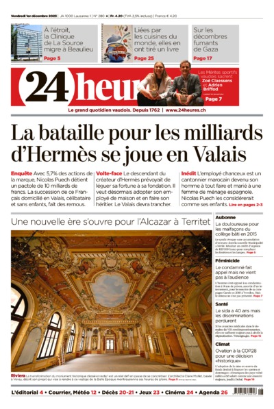 Dernière édition du journal 24 heures