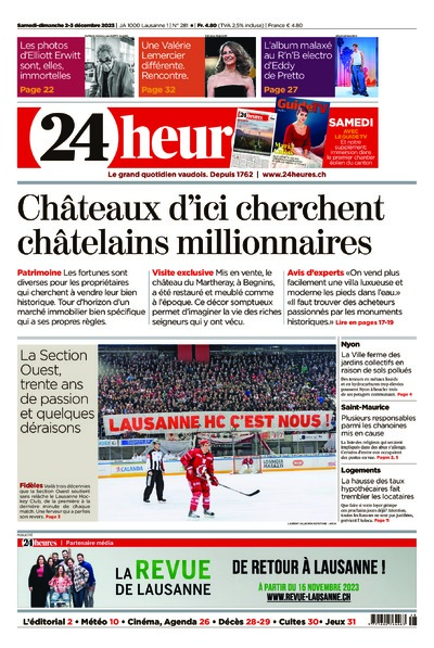 Dernière édition du journal 24 heures