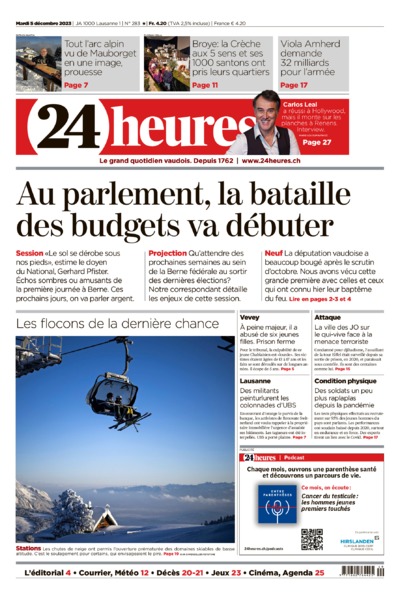 Dernière édition du journal 24 heures