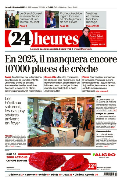 Dernière édition du journal 24 heures