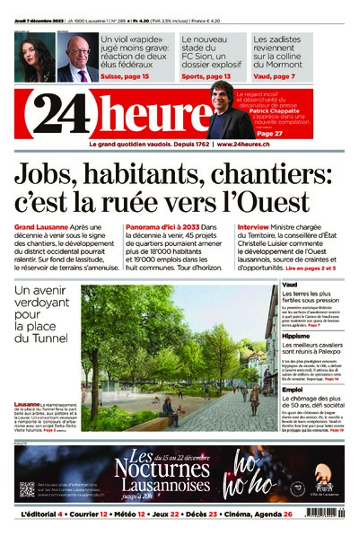 Dernière édition du journal 24 heures