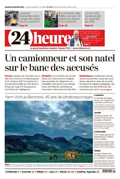 Dernière édition du journal 24 heures