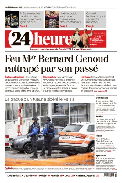 Dernière édition du journal 24 heures