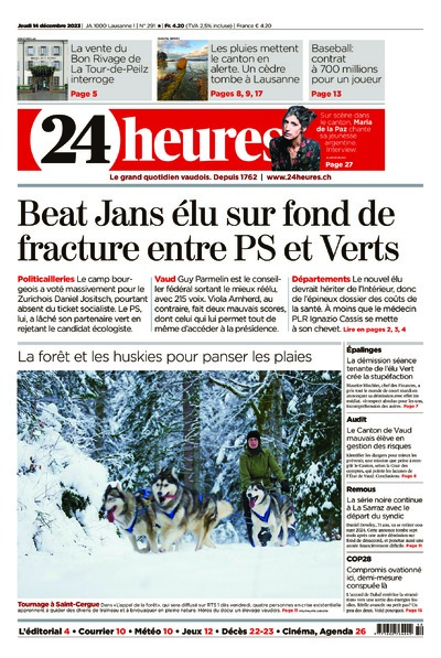 Dernière édition du journal 24 heures