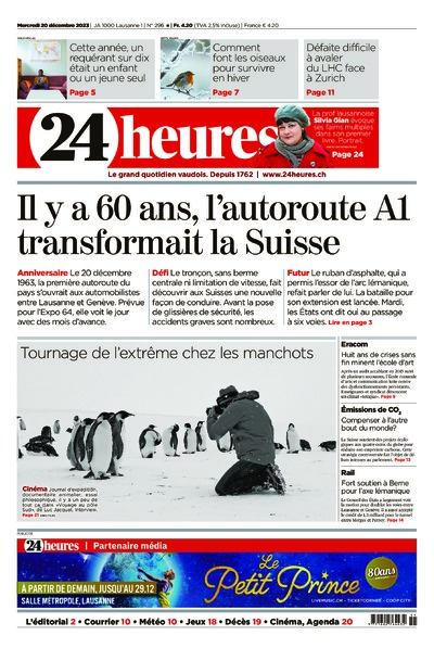 Dernière édition du journal 24 heures