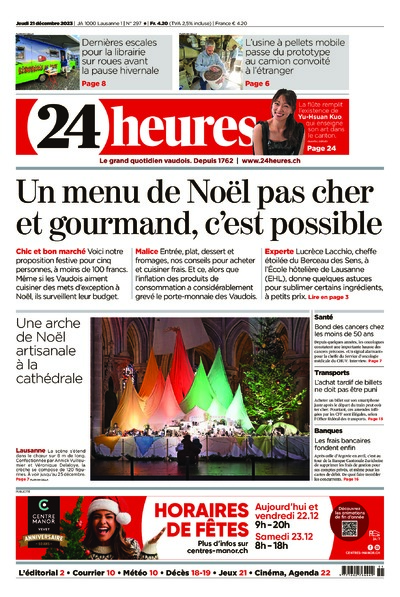 Dernière édition du journal 24 heures