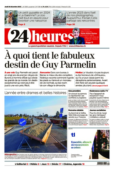 Dernière édition du journal 24 heures