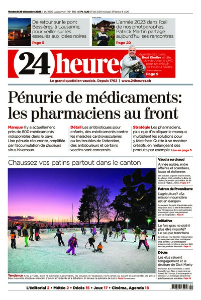 Dernière édition du journal 24 heures