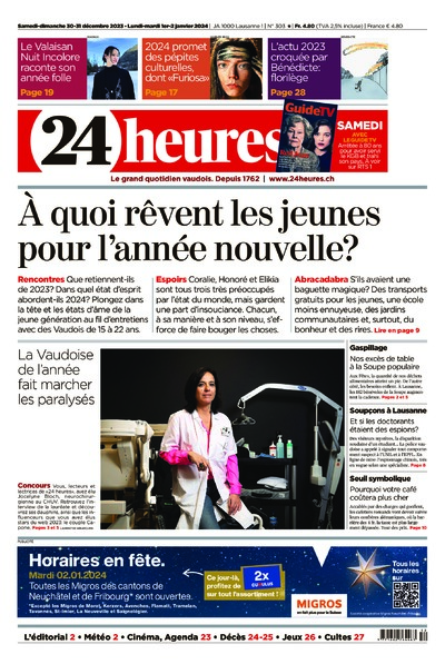 Dernière édition du journal 24 heures