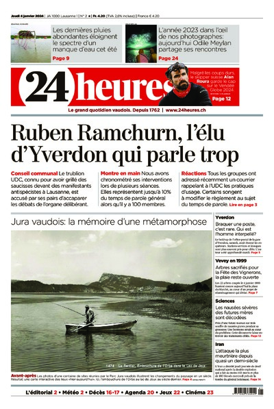Dernière édition du journal 24 heures