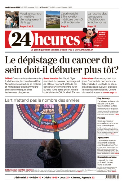 Dernière édition du journal 24 heures