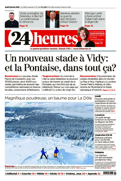 Dernière édition du journal 24 heures