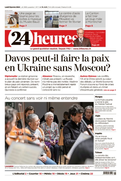 Dernière édition du journal 24 heures