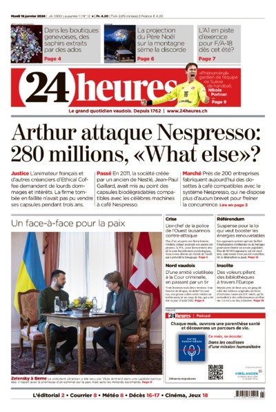 Dernière édition du journal 24 heures