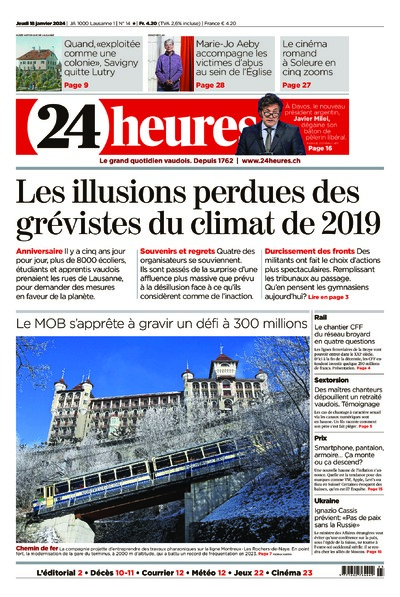 Dernière édition du journal 24 heures