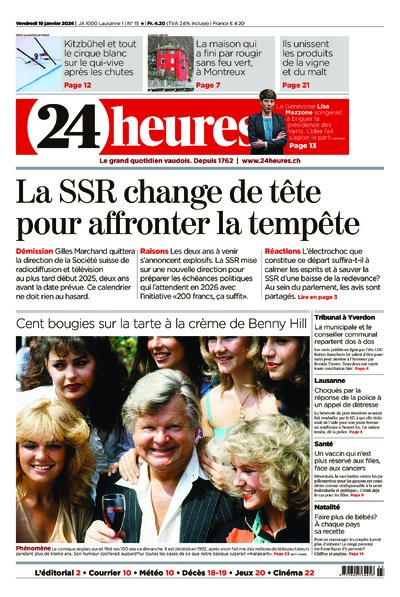 Dernière édition du journal 24 heures