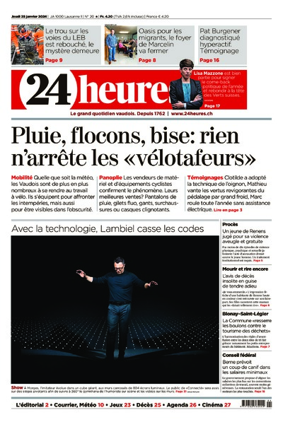 Dernière édition du journal 24 heures