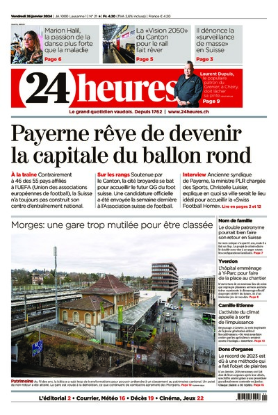 Dernière édition du journal 24 heures