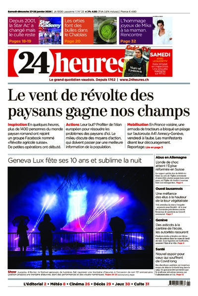 Dernière édition du journal 24 heures