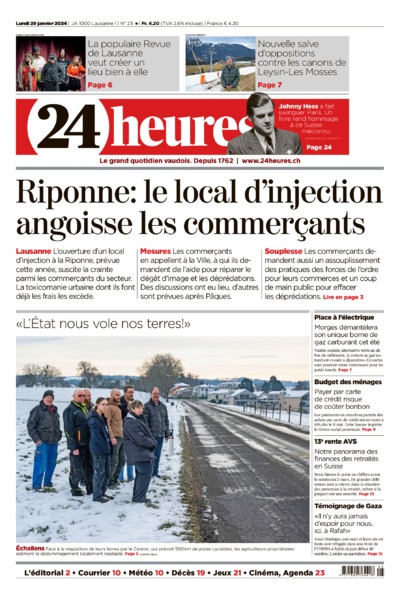 Dernière édition du journal 24 heures