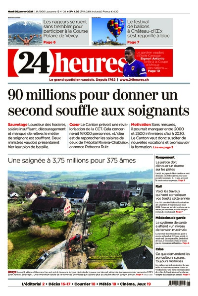 Dernière édition du journal 24 heures