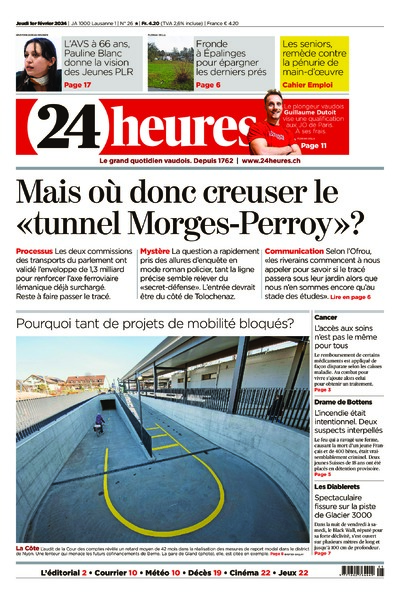 Dernière édition du journal 24 heures