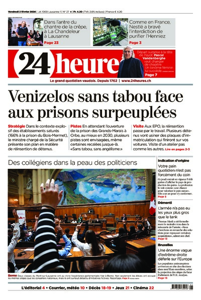 Dernière édition du journal 24 heures