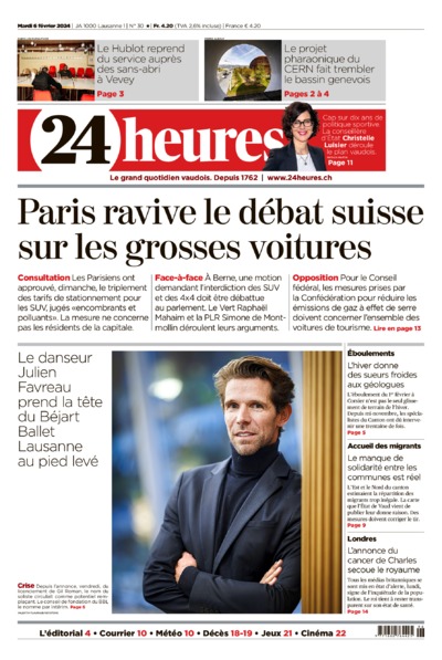 Dernière édition du journal 24 heures