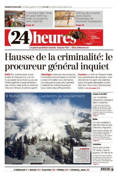 Dernière édition du journal 24 heures