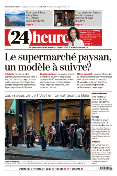 Dernière édition du journal 24 heures