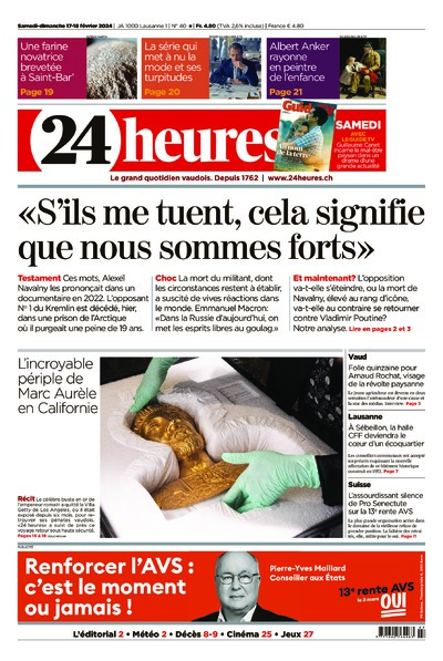 Dernière édition du journal 24 heures