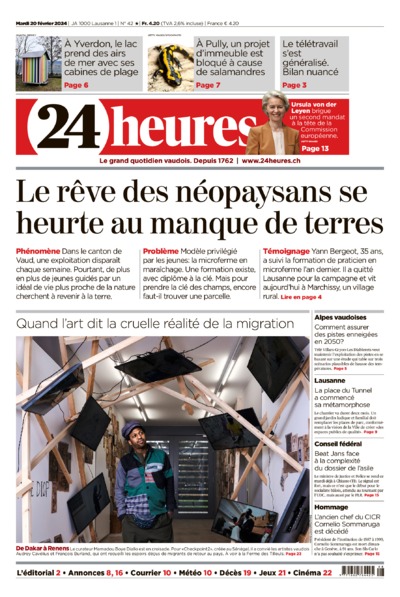 Dernière édition du journal 24 heures