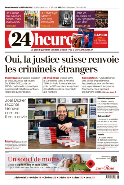 Dernière édition du journal 24 heures
