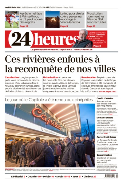 Dernière édition du journal 24 heures