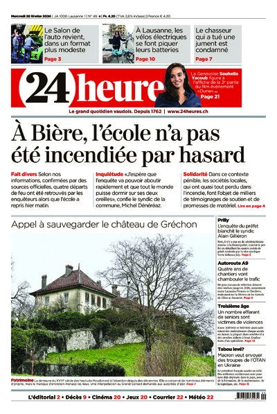 Dernière édition du journal 24 heures