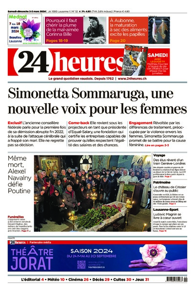 Dernière édition du journal 24 heures