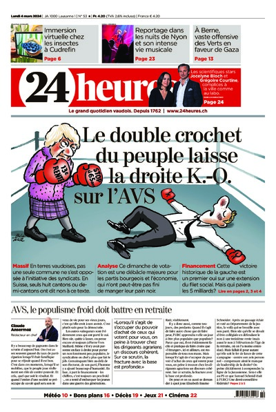 Dernière édition du journal 24 heures